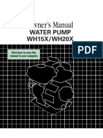 Owner's Manual: Water Pump WH15X/WH20X