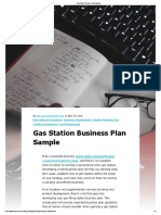 Gas Station Business Plan Sample Guide