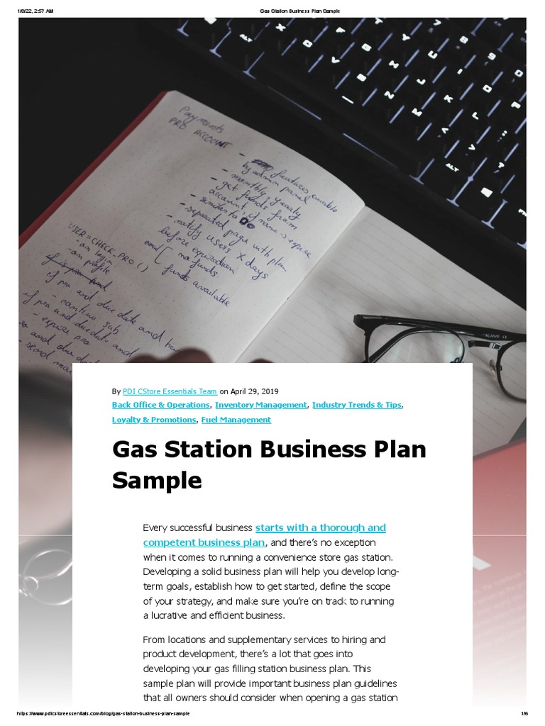 Gas Station Business Plan Sample PDF Filling Station Marketing