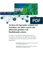 16 Anos de Operações urbanas em Fortaleza: um olhar a partir das diferentes gestões e da flexibilização urbana