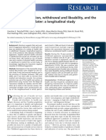 Research: Childhood Aggression, Withdrawal and Likeability, and The Use of Health Care Later: A Longitudinal Study