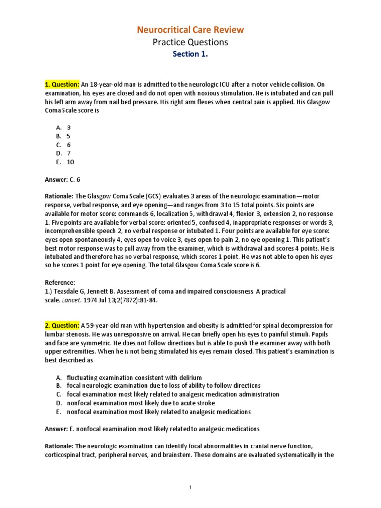 NEUROCRITICAL CARE BOARD REVIEW QUESTIONS AND ANSWERS PDF visual data 5