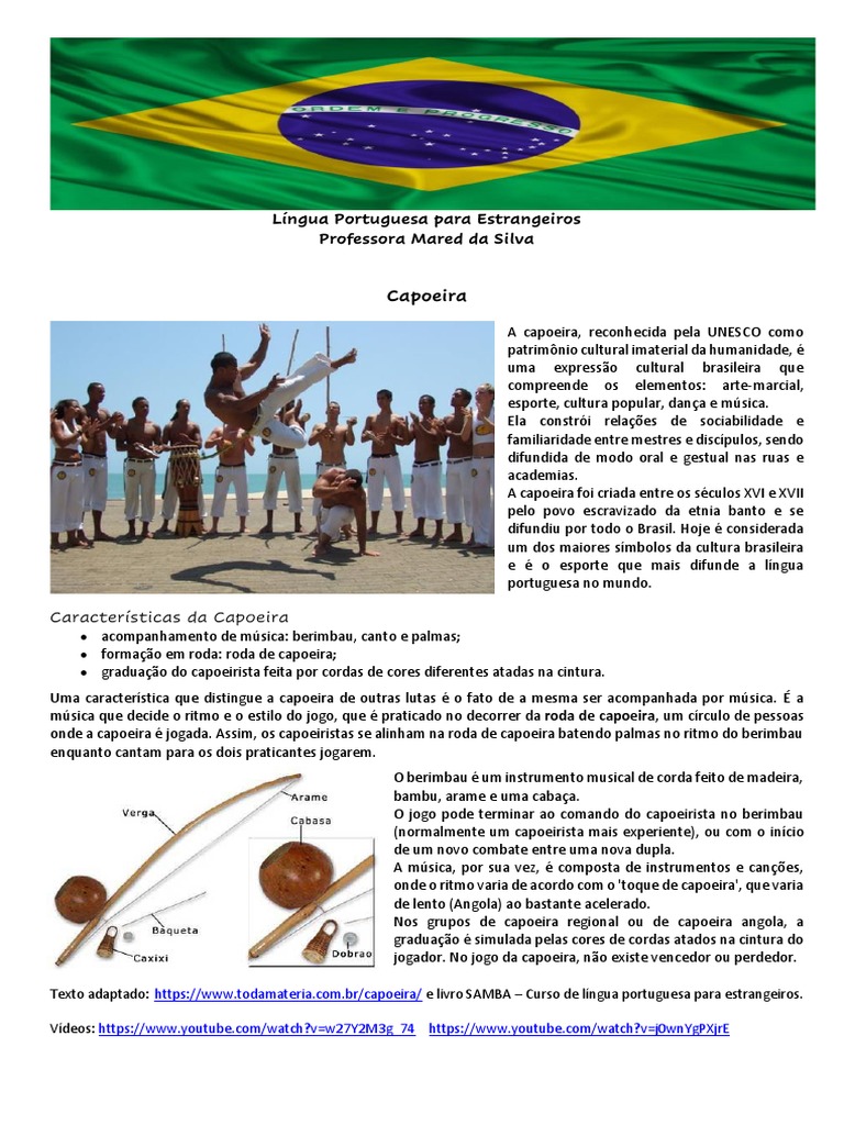 Características da Capoeira Brasileira | PDF | Artes Cênicas