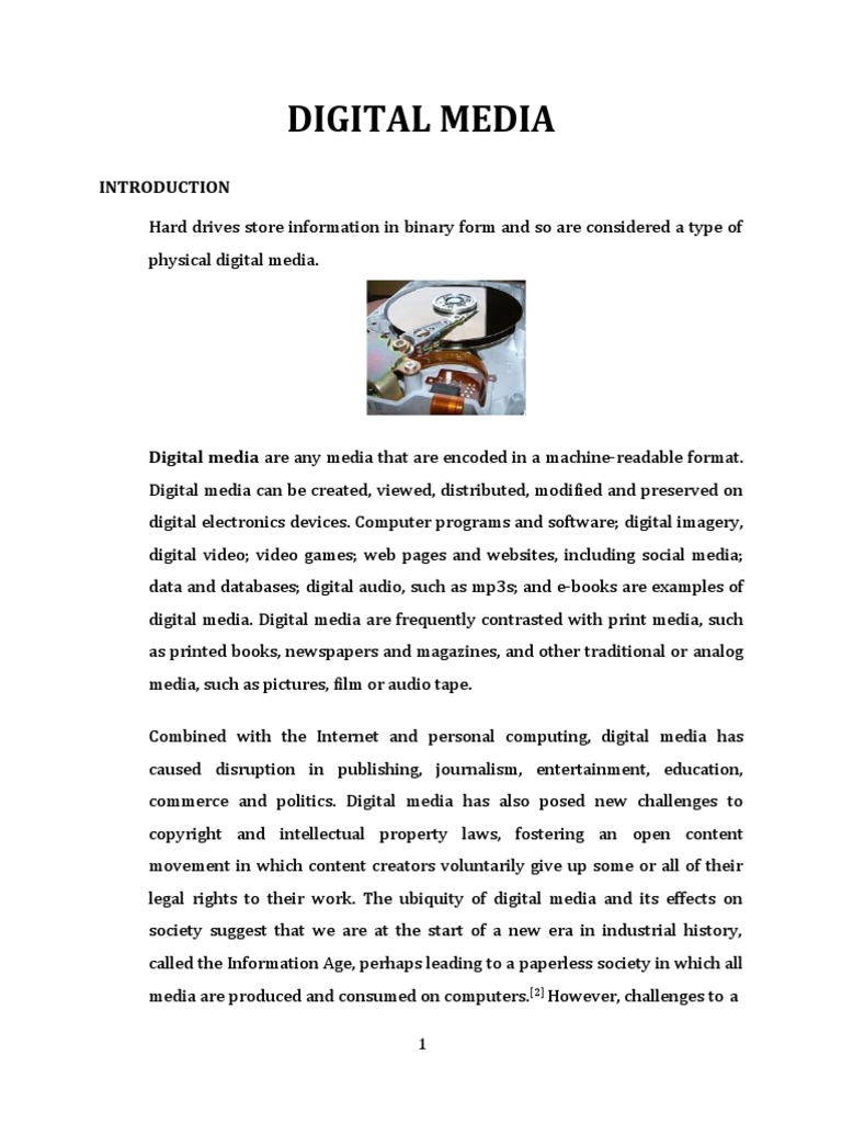 Digital Media PDF Mass Media Computing