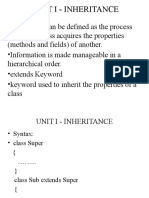 Unit I - Inheritance