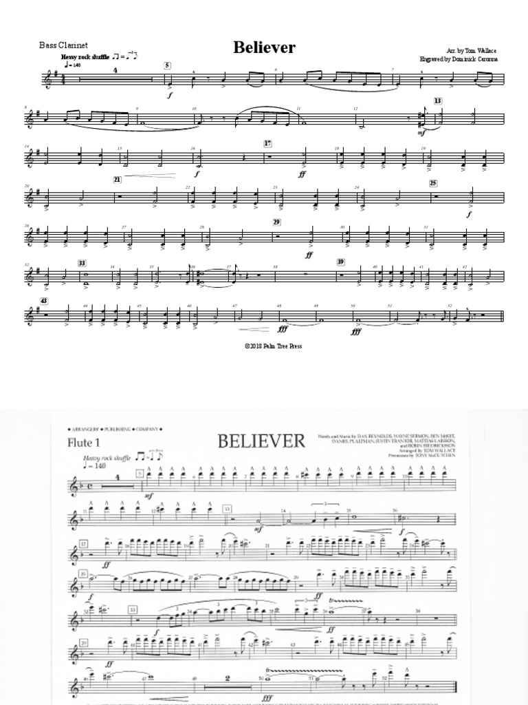 Believer: Bass Clarinet | PDF