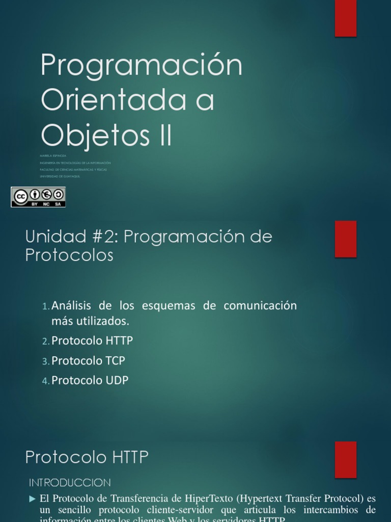 POO 2 Unidad 2 | PDF | Redes | Servidor web