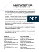 Pronunciamiento de Casi 60 Procuradores