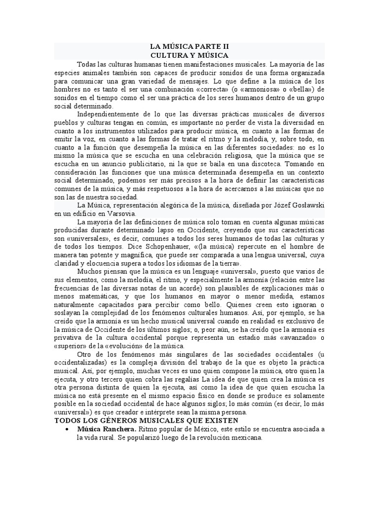 Diversidad Cultural en la Música | PDF | Las artes escénicas