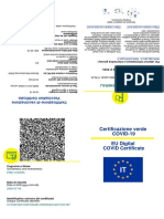 Certificazione Verde COVID-19 EU Digital COVID Certificate: Piro Chiara