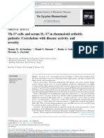 Th-17 Cells and Serum IL-17 in Rheumatoid Arthritis