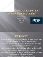Impact of Product Patent On Pharma Industry