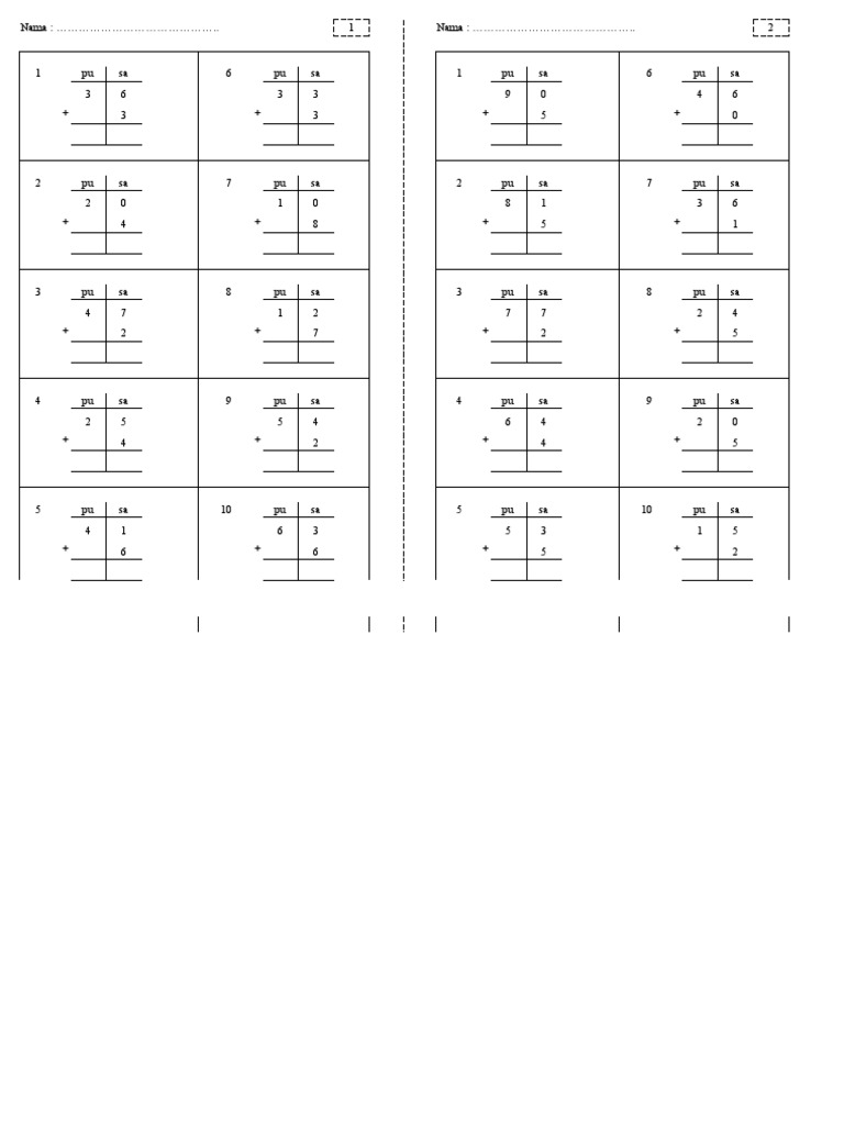 Worksheet Addition | PDF