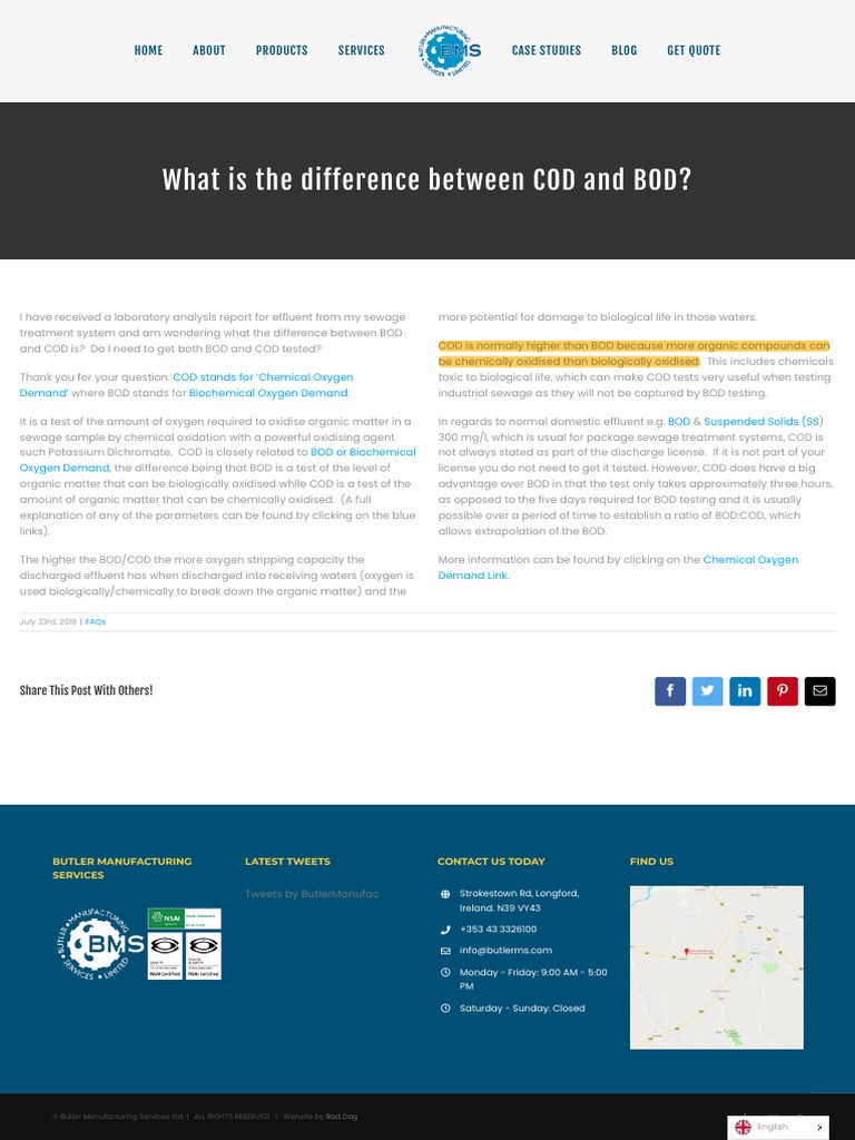 What Is The Difference Between COD and BOD?: Home About Products ...