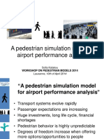 A Pedestrian Simulation Model For Airport Performance Analysis