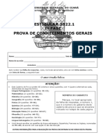 VESTIBULAR 2022.1 Prova de Conhecimentos Gerais: 1 Fase