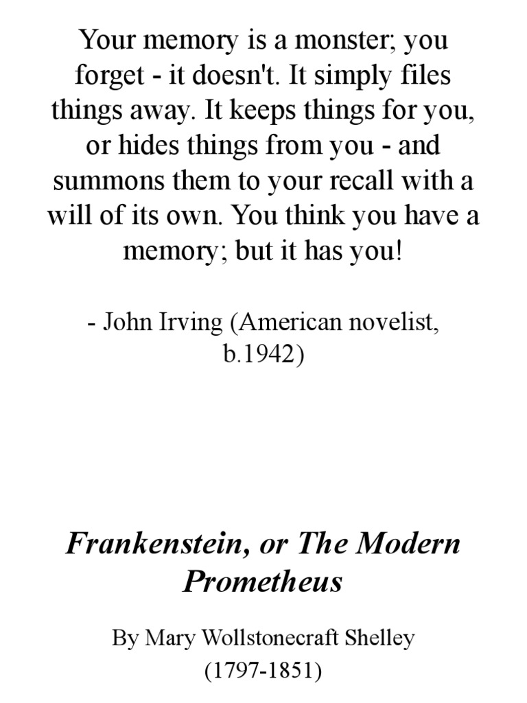 Frankenstein Prologue and Epigraph To Post PDF