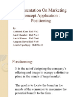 A Presentation On Marketing Concept Application
