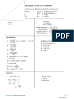 Chemistry Equations Sheet 2020
