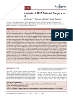 A Cost-Benefit Analysis of 2018 Cataract Surgery in The United States