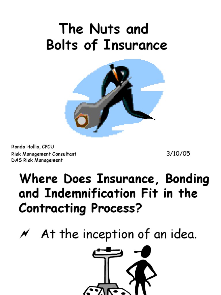 Nut & Bolts of Insurance | PDF | Surety Bond | Indemnity