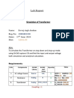 Simulation of Transformer: Lab Report