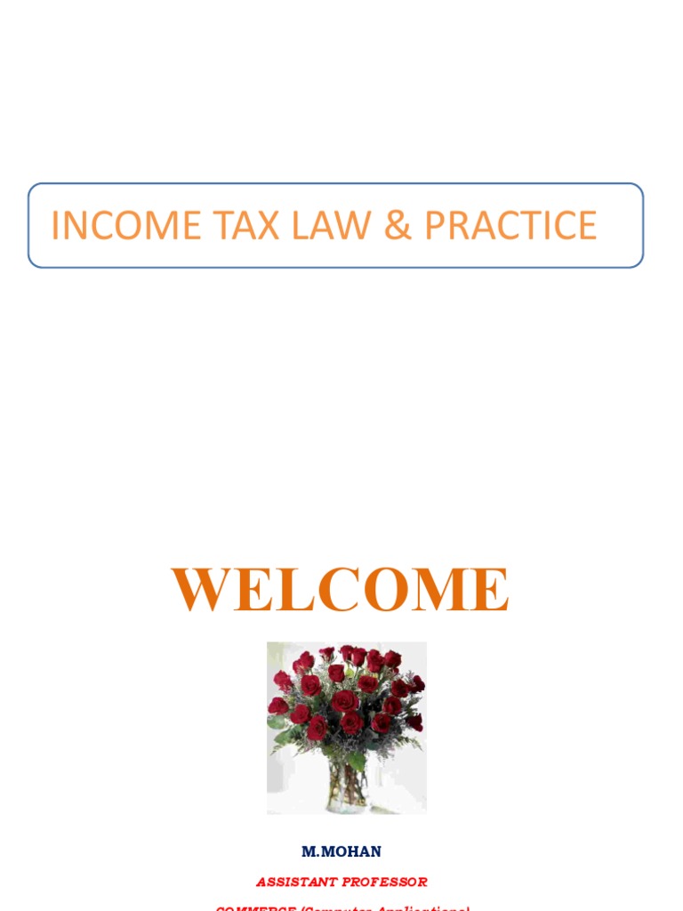 Income Tax Law Practice Pdf Taxes Tax Deduction