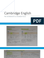 Cambridge English Pre-Intermediate B1 Grammar Focus-