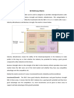 Ge Mckinsey Matrix: Investment/Growth-The Sbu'S Have Good Industry Attractiveness and Good Business Strength