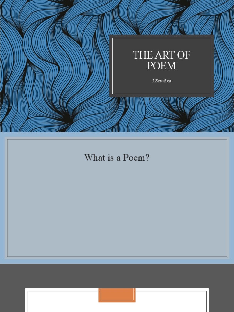 The Art of Poem PDF Poetry