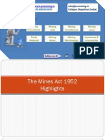 Highlight of The Mines Act 1952.