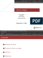 C Alculo Integral: Septiembre 9, 2020