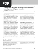 Empathy: The Legacy of Altruism in Health Care: The Promotion of Empathy, Prosociality and Humanism