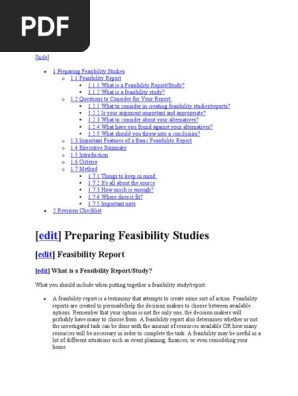 Feasibility Study