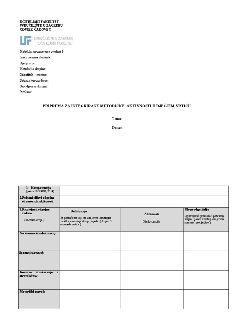 Priprema MUO 1 | PDF