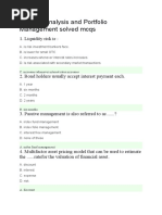 Security Analysis and Portfolio Management Solved Mcqs