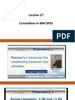 Lecture 27. IBM Spss Correlation F