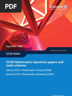 Download GCSE Edexcel 08 Modular Specimen Papers and Mark Schemes by LeilaTasuki SN55171781 doc pdf