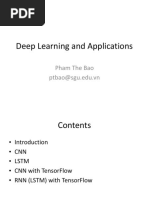 Deep Learning and Applications: Pham The Bao Ptbao@sgu - Edu.vn