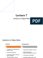 Lect 7 Analysis of Algorithm