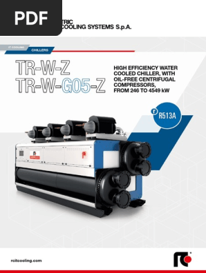 High Efficiency Water Cooled Chiller, With Oil-Free
