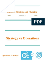 Business Strategy and Planning: Session 2