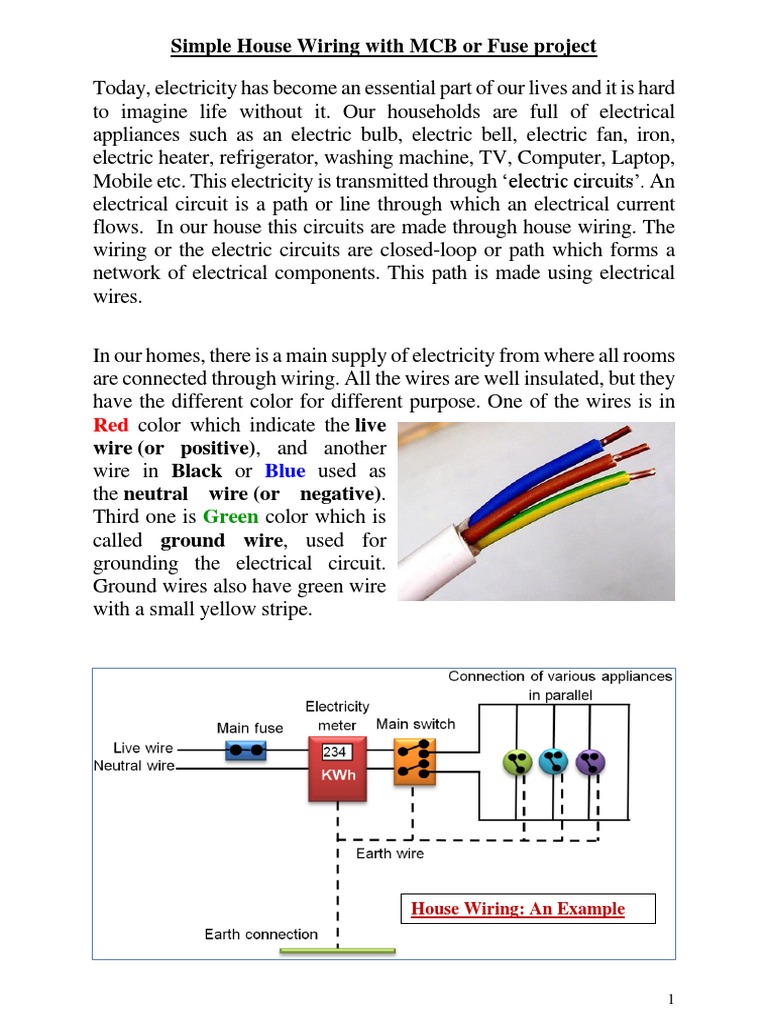 House Wiringproject | PDF | Fuse (Electrical) | Electric Power