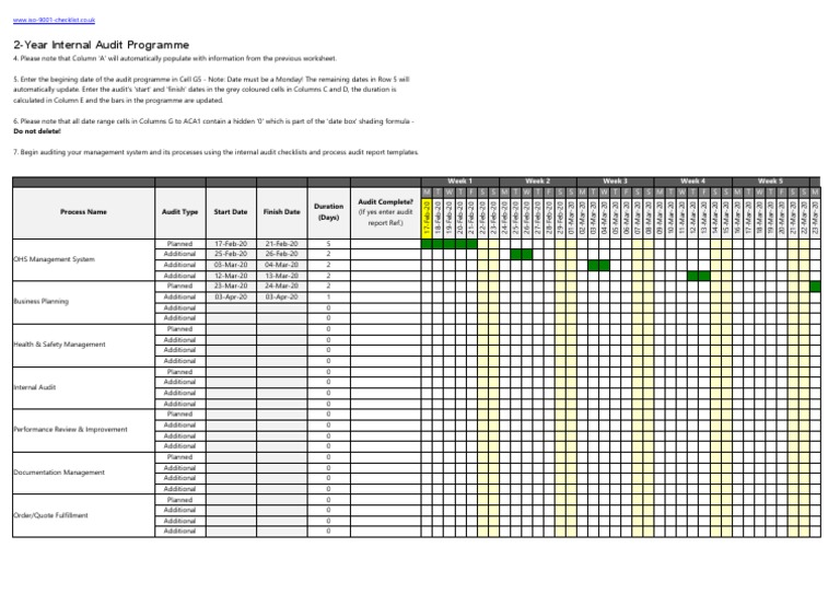 2-Year Internal Audit Programme Plan | PDF | Computing