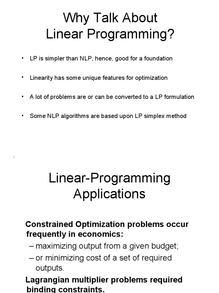 LINEAR Programming | PDF | Linear Programming | Mathematical Optimization