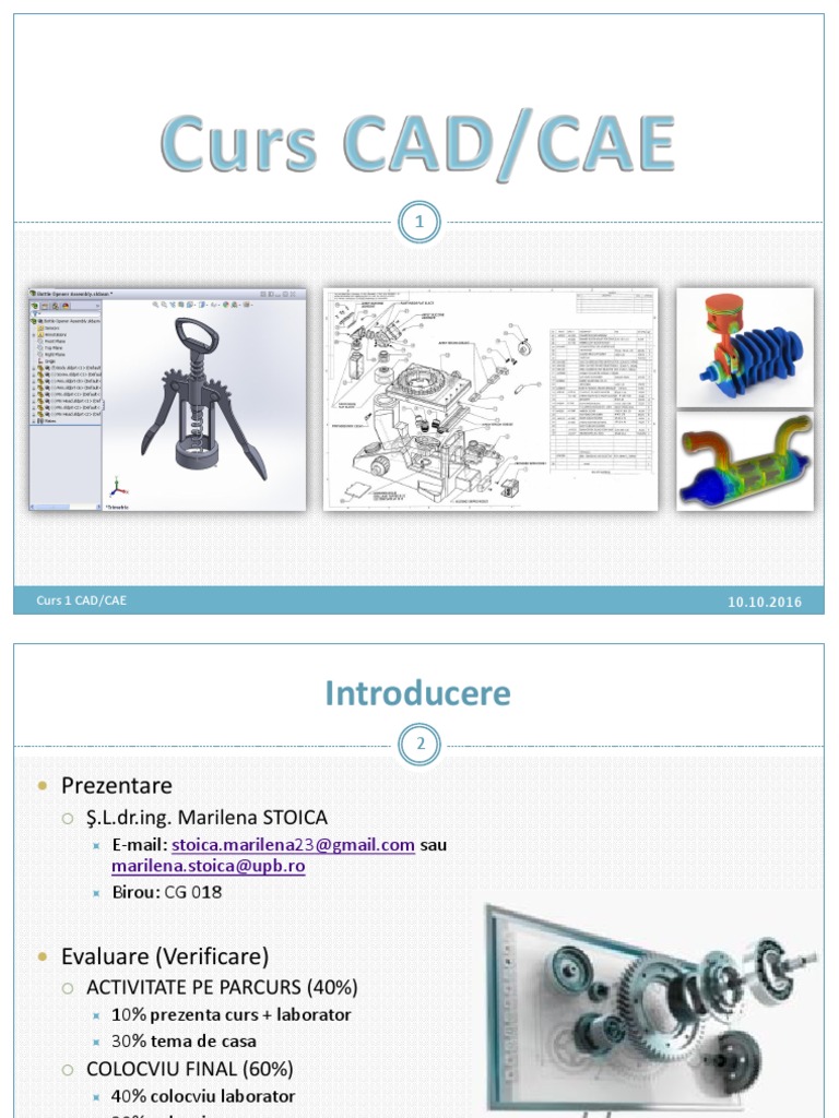 CAD CAE - Curs 1 | PDF