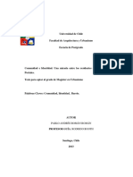 Comunidad e Identidad Una Mirada Entre Los Residentes de La Unidad Vecinal Portales