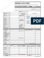 CS Form No. 212 Personal Data Sheet revised