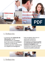 TEMA # 4 Técnicas de Recolección de Información