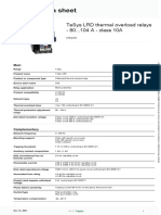 Product Data Sheet: Tesys LRD Thermal Overload Relays - 80... 104 A - Class 10A
